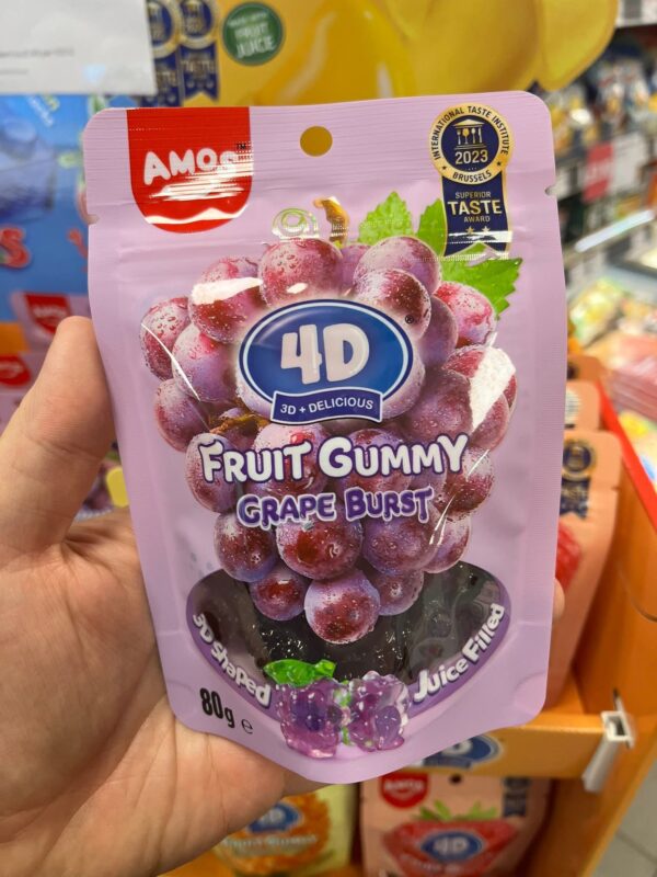Amos 4D Fruit Gummy Grape Burst 80g