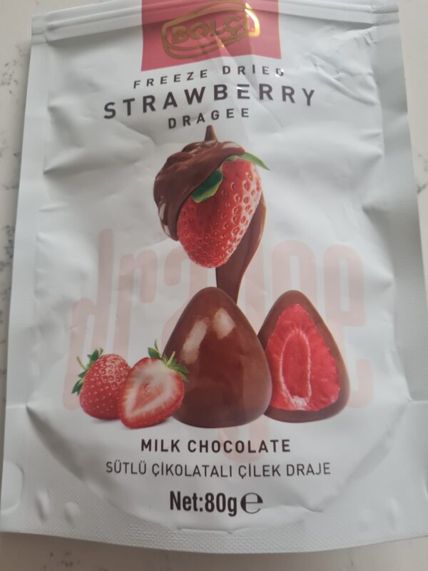 Bolci Freeze Dried Strawberries in Milk Chocolate 80g
