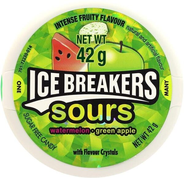 Ice Breakers Sours 42g Watermelon and Green Apple
